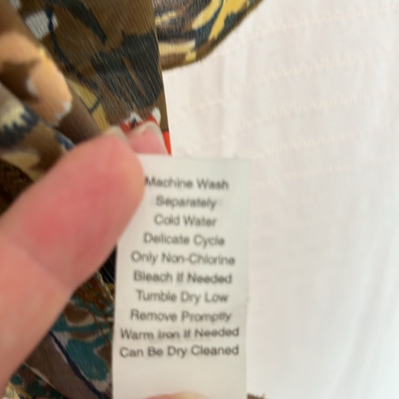 Colorful Tie Front Floral Semi-Sheer Blouse Overlay Cardigan Sz XL Cabi EUC - Picture 3 of 4